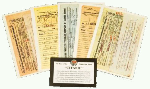 Titanic Telegram Postcards x 16
